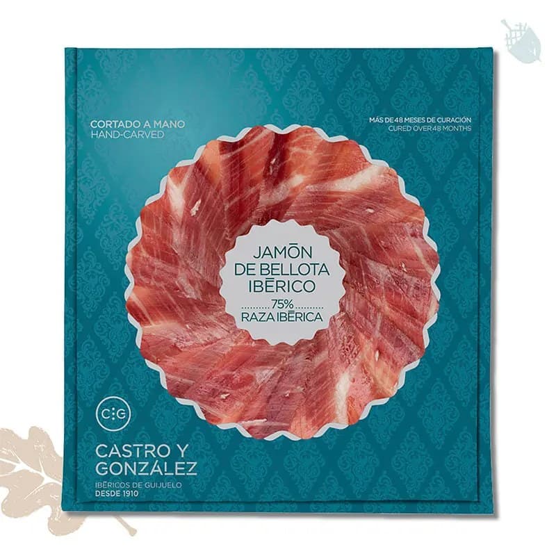 Hand-Sliced Acorn-Fed Ibérico Ham · 75% Ibérico Breed · 2 oz