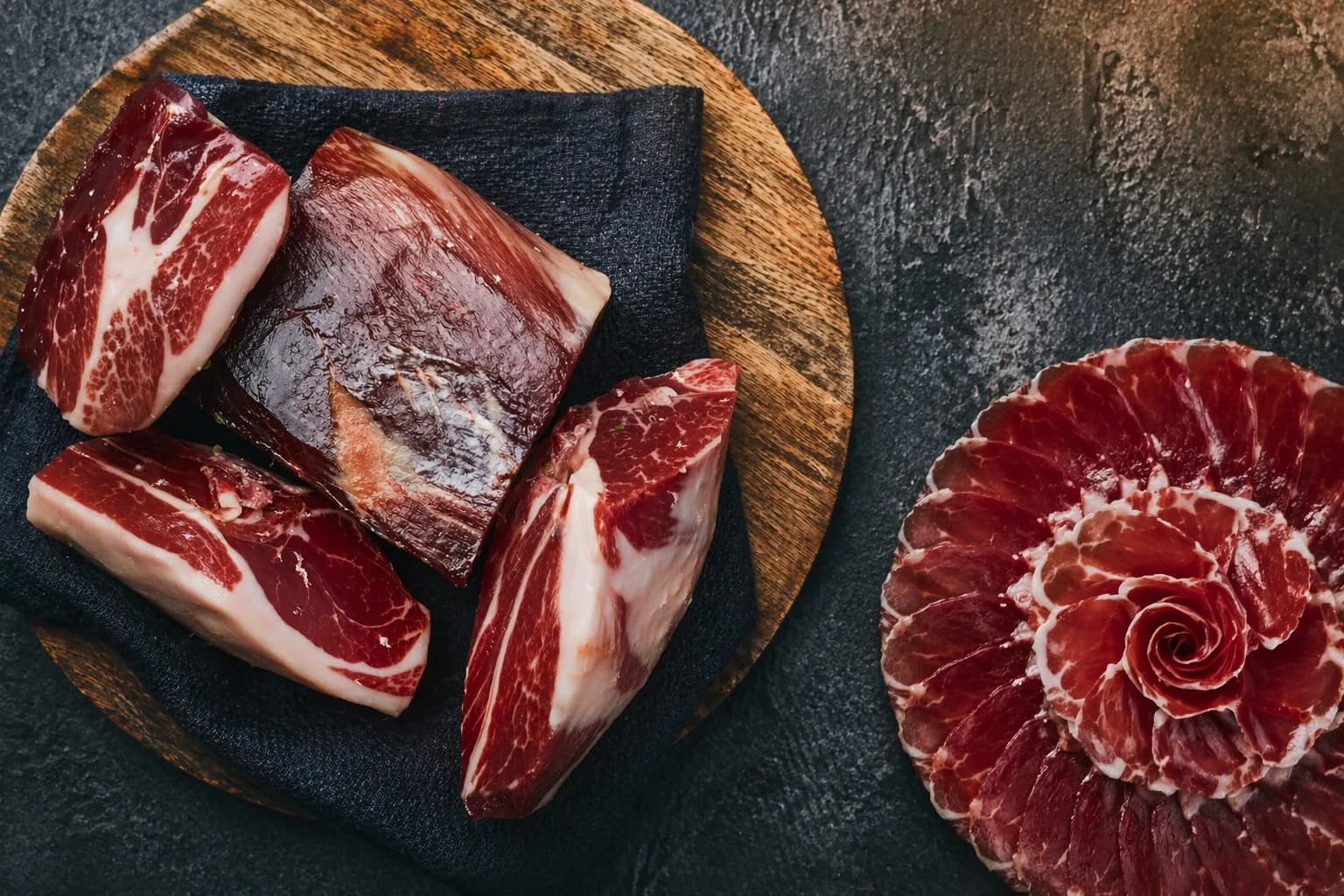 Acorn-fed Iberian cuts and a rosette of hand-cut jamón